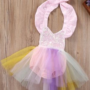 Unicorn colorful tutu dress